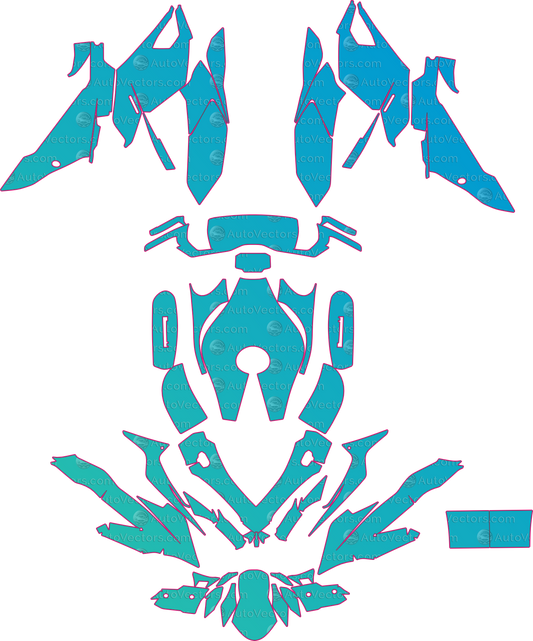 Kawasaki Ninja 1100SX (From 2025) Moto motorcycle PPF pattern layout