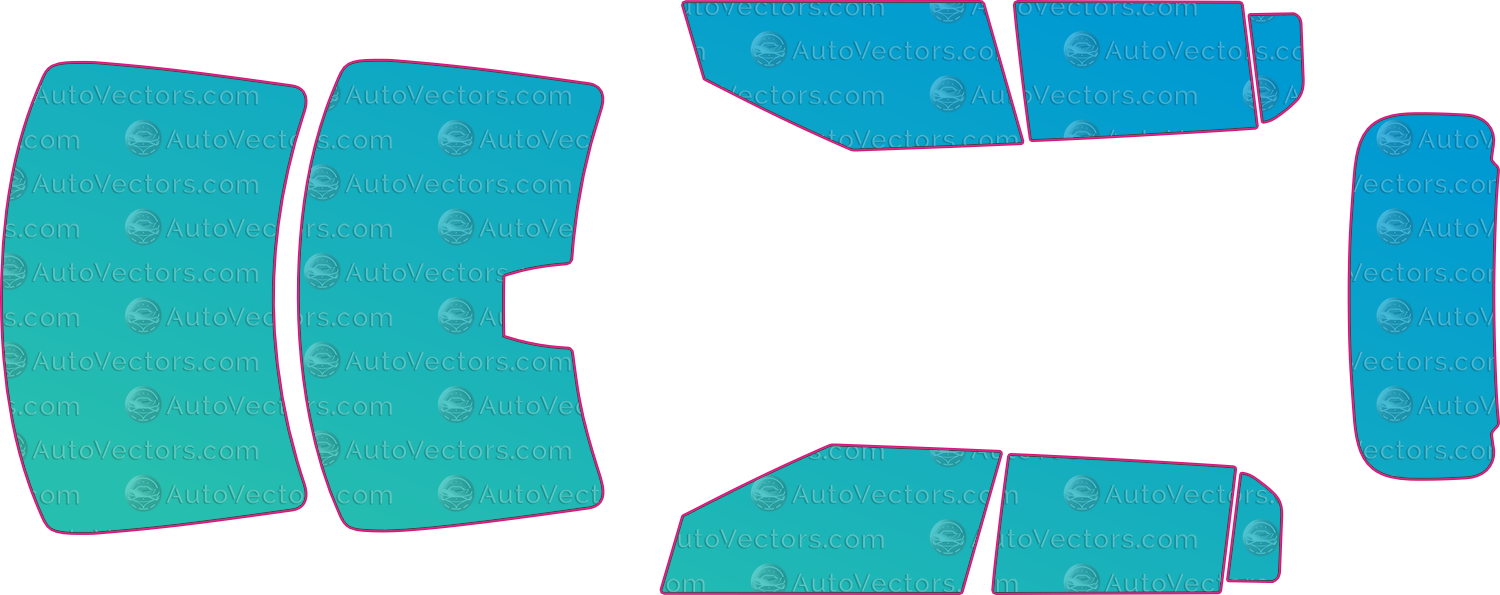 Kia EV3 Base (From 2025) SUV – window tint pre-cut templates, instant digital download vector cut files (CDR, AI, PDF, SVG)