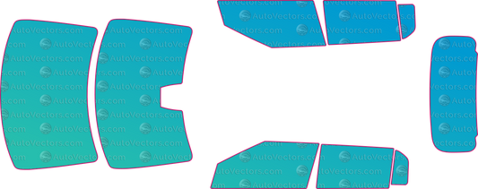 Kia EV3 Base (From 2025) SUV – window tint pre-cut templates, instant digital download vector cut files (CDR, AI, PDF, SVG)