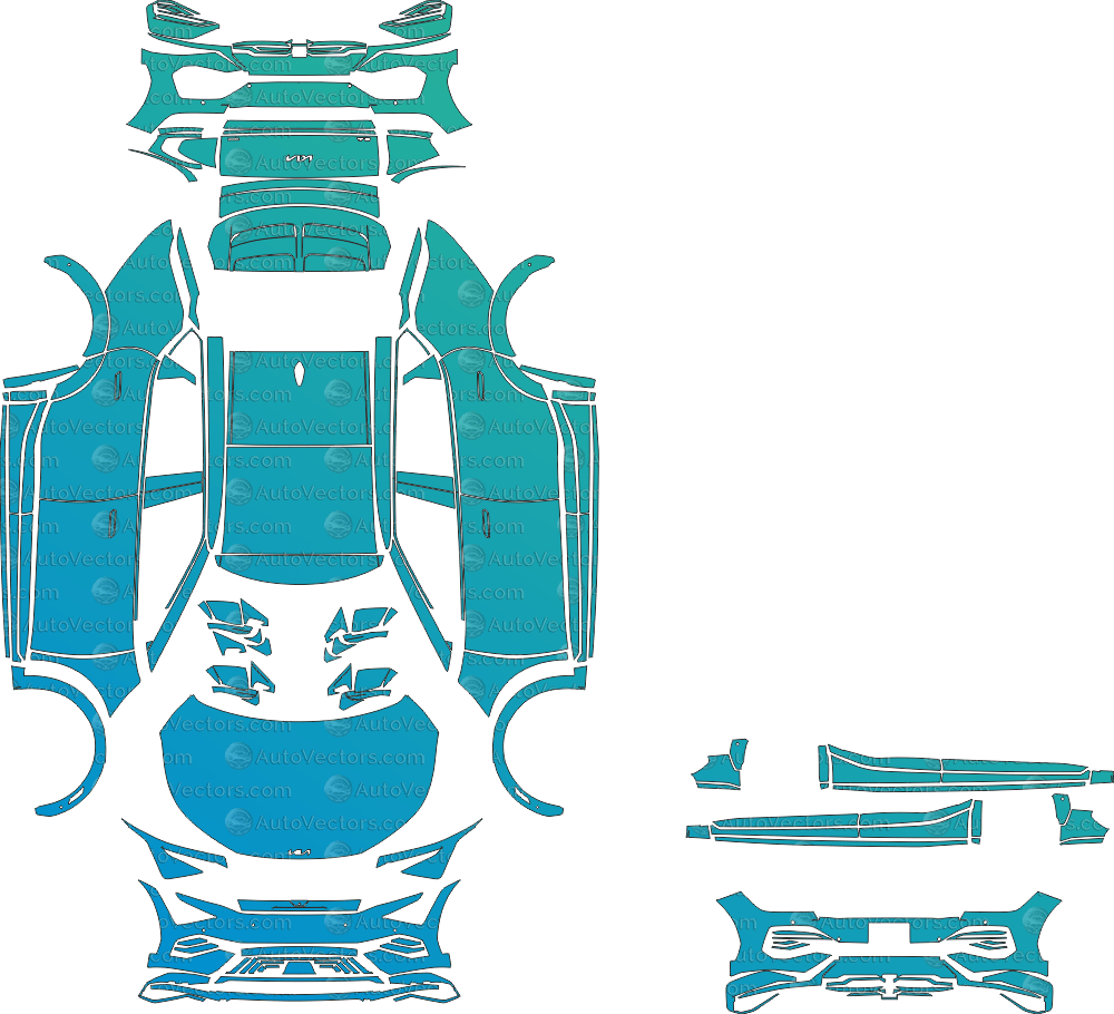 Kia EV6 GT Line (From 2025) SUV Pre - Cut PPF Pattern Templates pre - cut PPF template digital file download