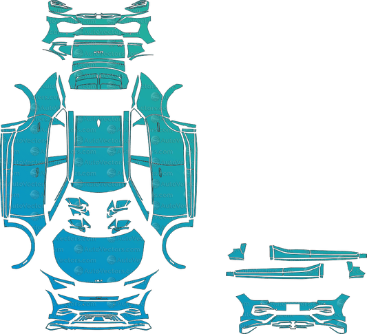 Kia EV6 GT Line (From 2025) SUV Pre - Cut PPF Pattern Templates pre - cut PPF template digital file download