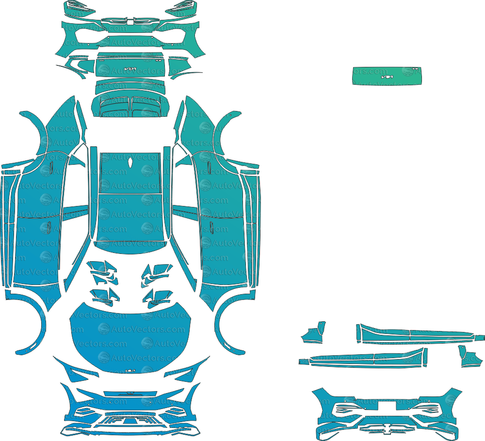 Kia EV6 GT - Line US (From 2025) SUV Pre - cut PPF Pattern Templates pre - cut PPF template digital file download