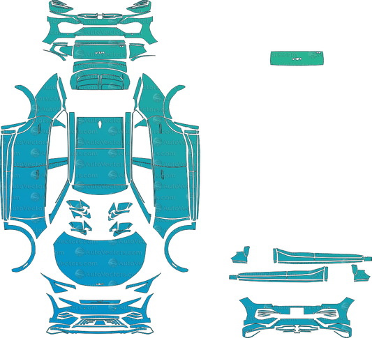 Kia EV6 GT - Line US (From 2025) SUV Pre - cut PPF Pattern Templates pre - cut PPF template digital file download