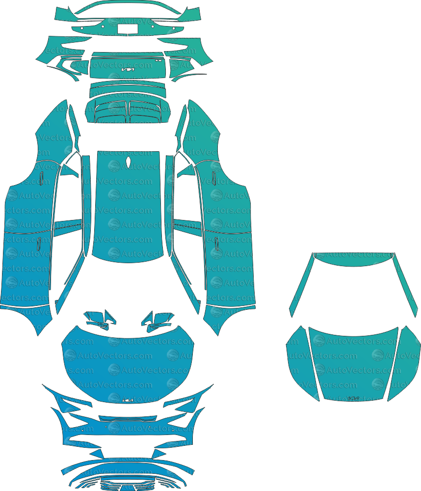 Kia EV6 Light (From 2025) SUV Pre - cut PPF Pattern Templates pre - cut PPF template digital file download