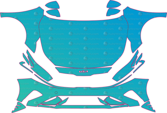 Kia Forte5 GT (From 2022) Hatchback Pre-Cut PPF Pattern Templates – pre-cut PPF pattern templates, digital download vector files (CDR, AI, PDF, DXF, SVG)