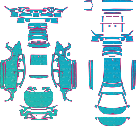 Kia K4 GT-Line Turbo Front pack (From 2025) Sedan – pre-cut PPF pattern templates, instant digital download vector cut files (CDR, AI, PDF, SVG)
