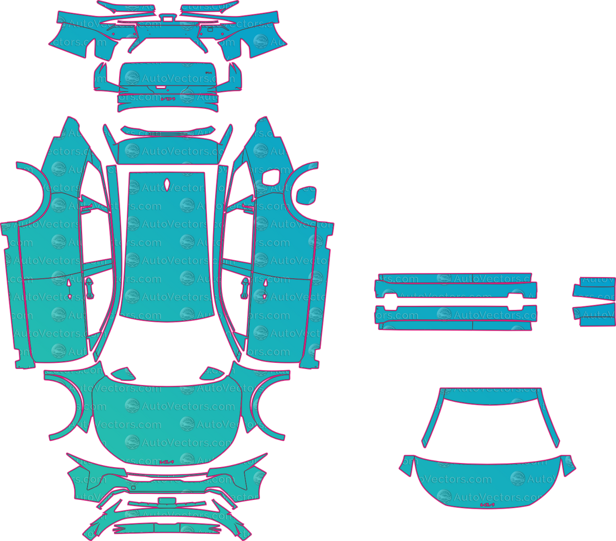 Kia K4 Sportswagen (From 2026) Wagon – pre-cut PPF pattern templates, instant digital download vector cut files (CDR, AI, PDF, SVG)
