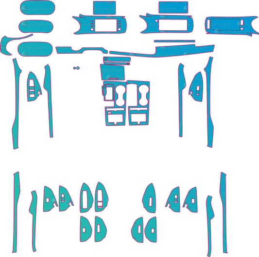 Kia K5 Base (From 2022) Interior – interior pre-cut PPF pattern templates, instant digital download vector cut files (CDR, AI, PDF, SVG)