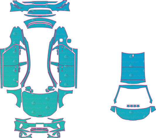 Kia K5 CH (From 2023) Sedan – pre-cut PPF pattern templates, instant digital download vector cut files (CDR, AI, PDF, SVG)
