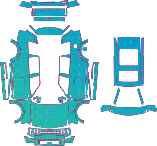 Kia Telluride s (From 2027) SUV pre-cut PPF pattern layout