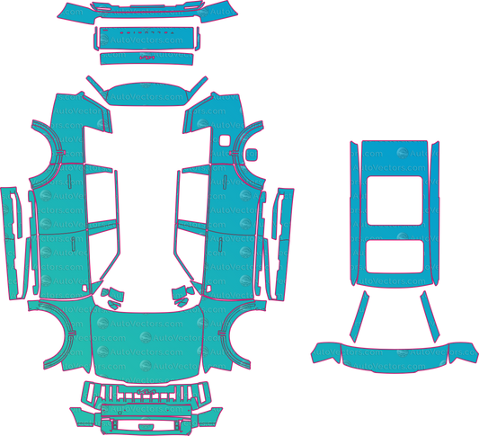 Kia Telluride sx (From 2027) SUV pre-cut PPF pattern layout