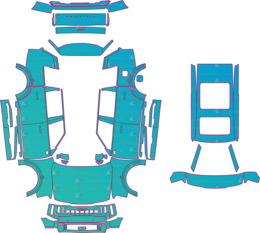 Kia Telluride sx Prestige (From 2027) SUV pre-cut PPF pattern layout