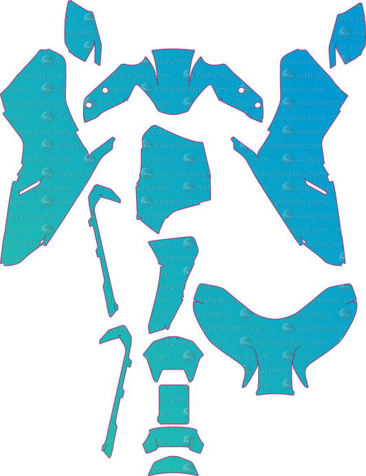 KTM 390 Duke Base (From 2025) Moto motorcycle PPF pattern layout