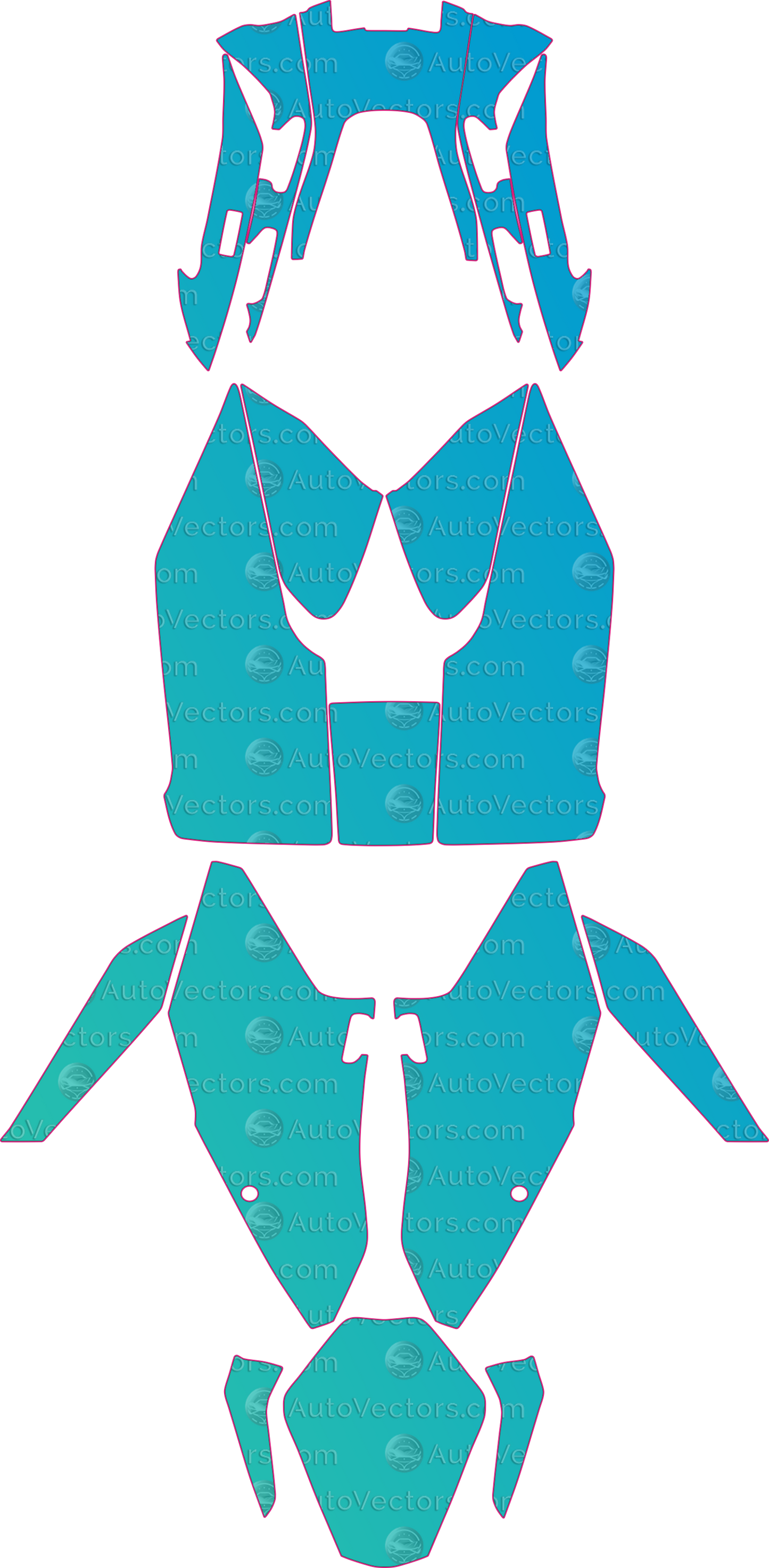 KTM Superduke GT (From 2017) Moto Pre-Cut PPF Templates – motorcycle pre-cut PPF pattern templates, digital download vector files (CDR, AI, PDF, DXF, SVG)