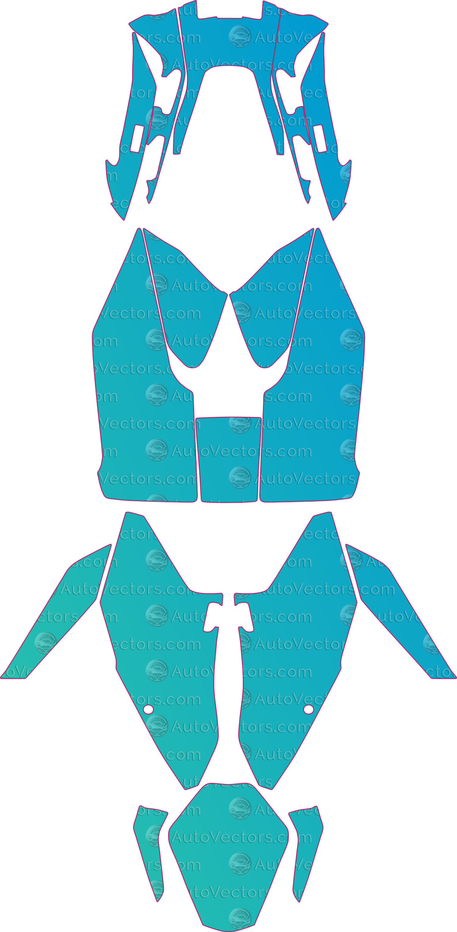 KTM Superduke GT (From 2017) Moto Pre-Cut PPF Templates – motorcycle pre-cut PPF pattern templates, digital download vector files (CDR, AI, PDF, DXF, SVG)