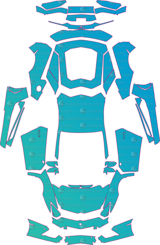 Lamborghini Aventador LB834 LP 700-4 (From 2012) Coupe – pre-cut PPF pattern templates, instant digital download vector cut files (CDR, AI, PDF, SVG)