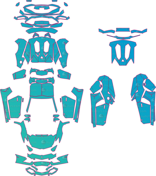 Lamborghini Aventador LP 700-4 (From 2012) Roadster – pre-cut PPF pattern templates, instant digital download vector cut files (CDR, AI, PDF, SVG)