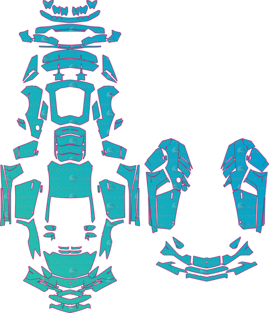Lamborghini Aventador Superveloce LP750-4 (From 2016) Coupe – pre-cut PPF pattern templates, instant digital download vector cut files (CDR, AI, PDF, SVG)
