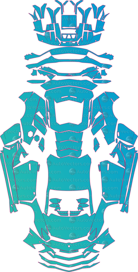Lamborghini Aventador Ultimae (From 2022) Coupe – pre-cut PPF pattern templates, instant digital download vector cut files (CDR, AI, PDF, SVG)