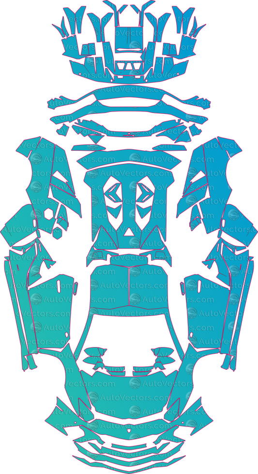 Lamborghini Aventador Ultimae (From 2022) Roadster – pre-cut PPF pattern templates, instant digital download vector cut files (CDR, AI, PDF, SVG)