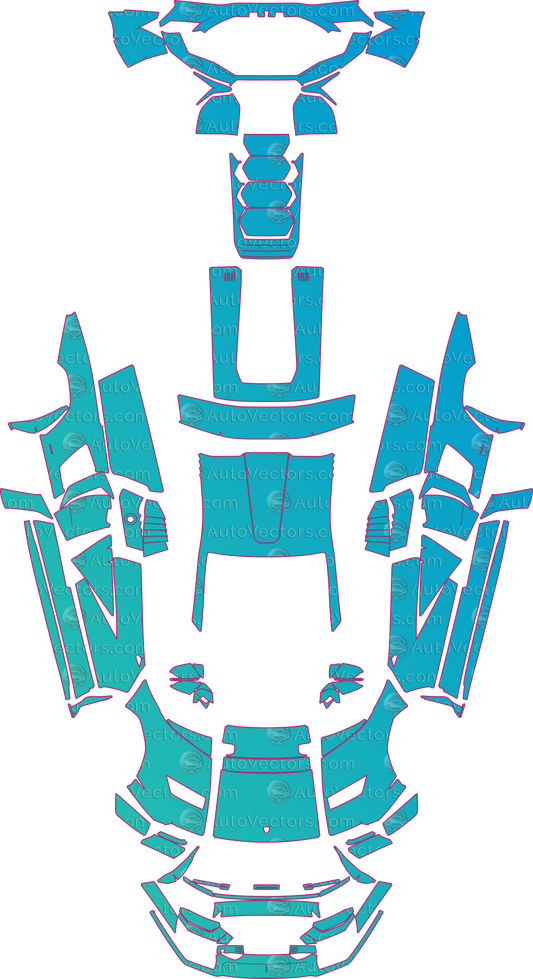 Lamborghini Countach LPI 800-4 (From 2022) Coupe – pre-cut PPF pattern templates, instant digital download vector cut files (CDR, AI, PDF, SVG)