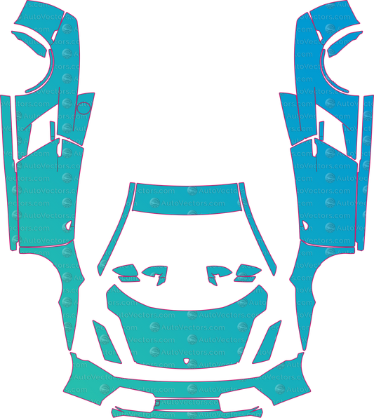 Lamborghini Gallardo Base (From 2003) Coupe – pre-cut PPF pattern templates, instant digital download vector cut files (CDR, AI, PDF, SVG)