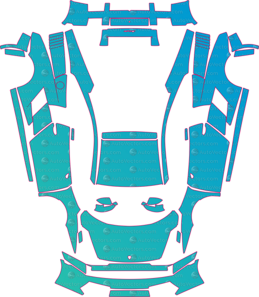 Lamborghini Gallardo Base (From 2006) Coupe – pre-cut PPF pattern templates, instant digital download vector cut files (CDR, AI, PDF, SVG)