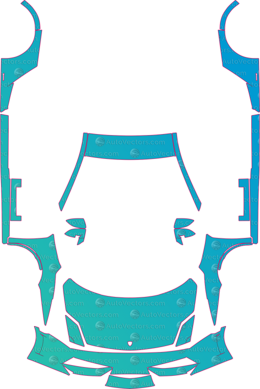 Lamborghini Gallardo Base (From 2009) Coupe – pre-cut PPF pattern templates, instant digital download vector cut files (CDR, AI, PDF, SVG)