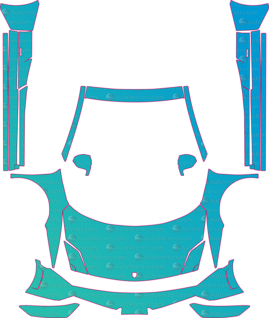 Lamborghini Gallardo LP 560-4 (From 2016) Coupe – pre-cut PPF pattern templates, instant digital download vector cut files (CDR, AI, PDF, SVG)