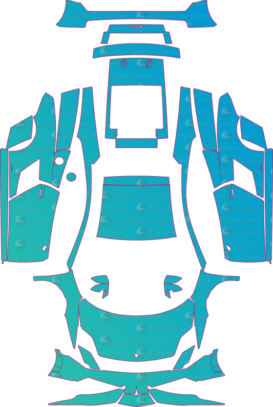 Lamborghini Gallardo LP 570-4 Superleggera (From 2011) Coupe – pre-cut PPF pattern templates, instant digital download vector cut files (CDR, AI, PDF, SVG)