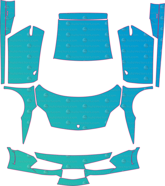 Lamborghini Gallardo Lp550-2 (From 2013) Coupe – pre-cut PPF pattern templates, instant digital download vector cut files (CDR, AI, PDF, SVG)