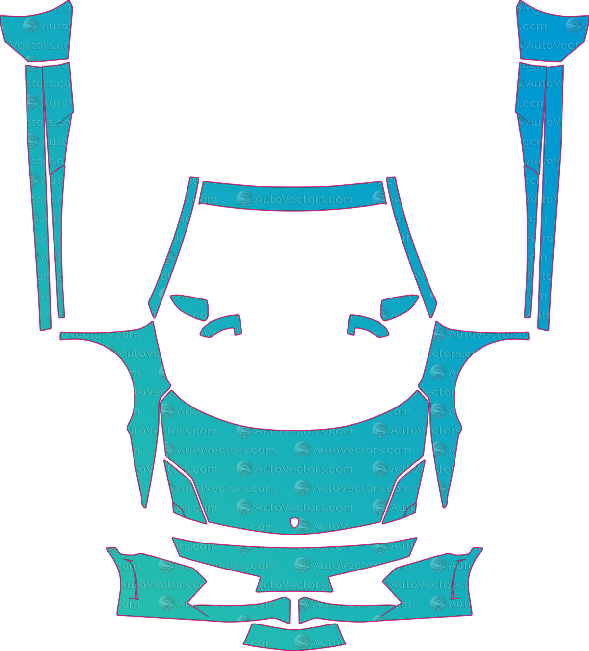 Lamborghini Gallardo Lp550-2 (From 2016) Coupe – pre-cut PPF pattern templates, instant digital download vector cut files (CDR, AI, PDF, SVG)