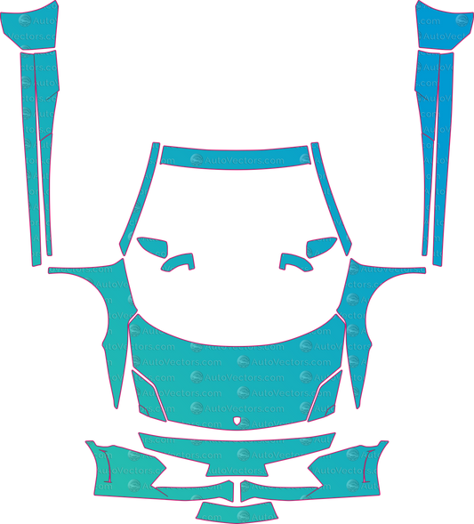 Lamborghini Gallardo Lp550-2 (From 2016) Coupe – pre-cut PPF pattern templates, instant digital download vector cut files (CDR, AI, PDF, SVG)