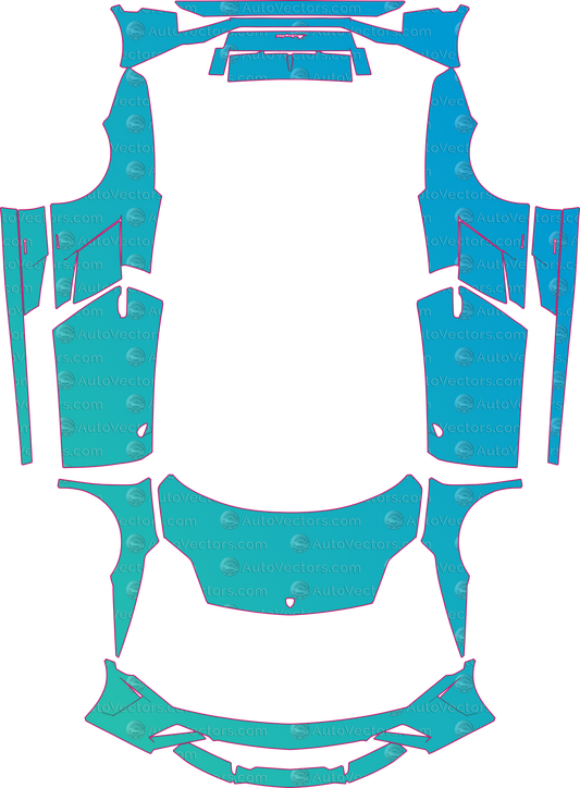 Lamborghini Gallardo LP560-4 (From 2013) Spyder – pre-cut PPF pattern templates, instant digital download vector cut files (CDR, AI, PDF, SVG)