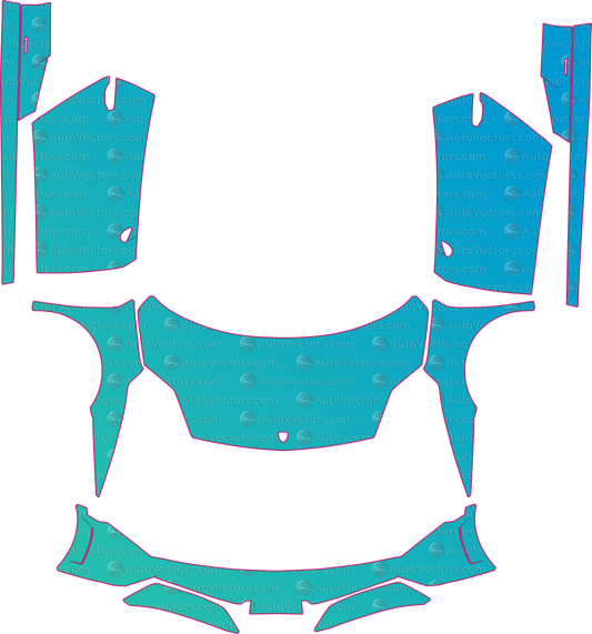 Lamborghini Gallardo LP570-4 Performante (From 2013) Spyder – pre-cut PPF pattern templates, instant digital download vector cut files (CDR, AI, PDF, SVG)