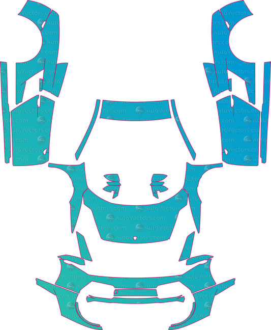Lamborghini Gallardo Superleggera (From 2003) Coupe – pre-cut PPF pattern templates, instant digital download vector cut files (CDR, AI, PDF, SVG)