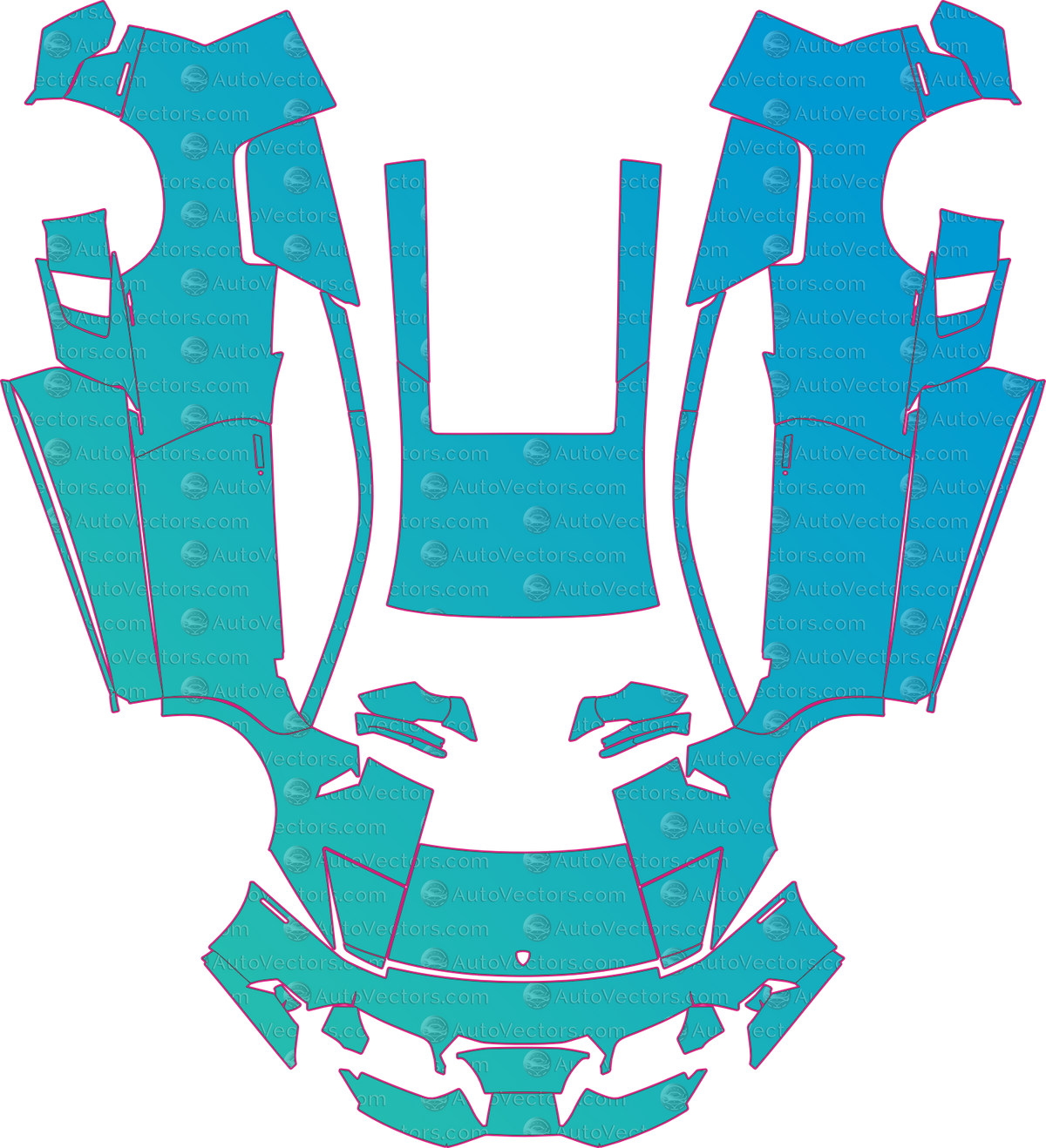 Lamborghini Murcielago LP670 SV (From 2010) Coupe – pre-cut PPF pattern templates, instant digital download vector cut files (CDR, AI, PDF, SVG)