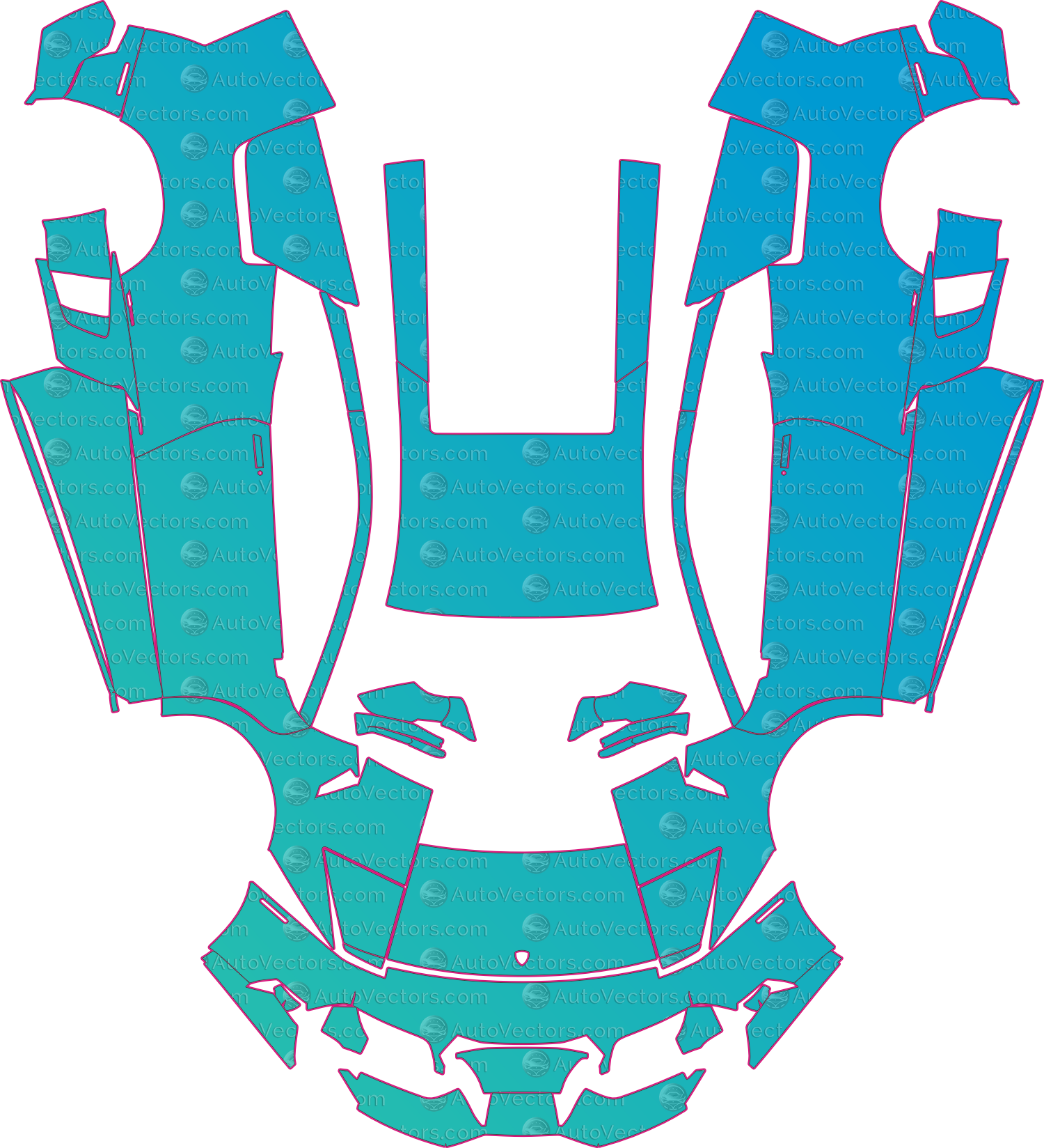 Lamborghini Murcielago LP670 SV (From 2010) Coupe – pre-cut PPF pattern templates, instant digital download vector cut files (CDR, AI, PDF, SVG)