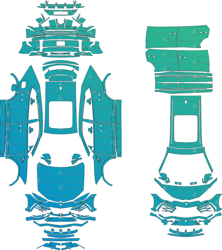 Lamborghini Urus Base (2018–2023) SUV Pre - cut Pattern Templates pre - cut PPF template digital file download