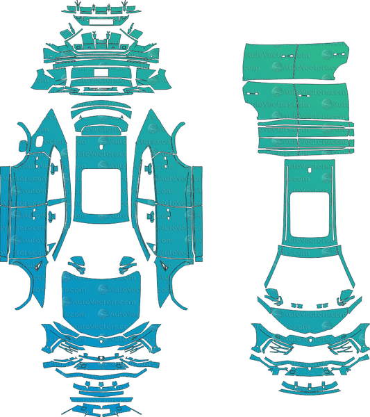 Lamborghini Urus Base (2018–2023) SUV Pre - cut Pattern Templates pre - cut PPF template digital file download