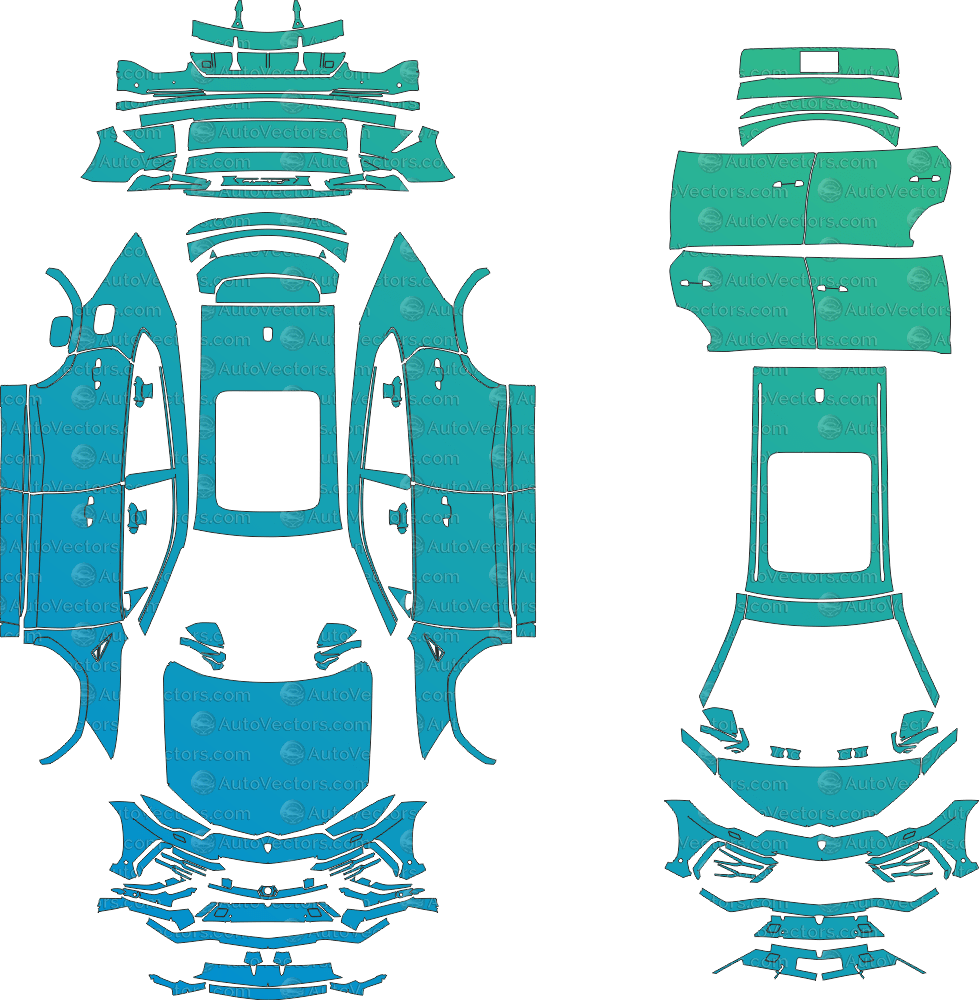 Lamborghini Urus Carbon Package (2019–2023) SUV Pre - cut Pattern Templates pre - cut PPF template digital file download