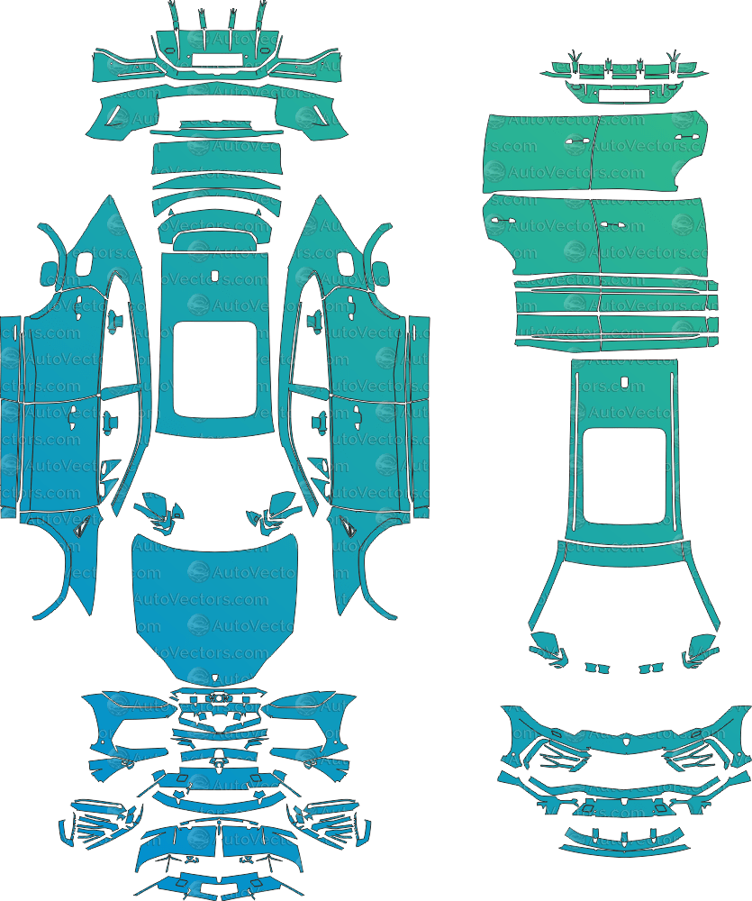 Lamborghini Urus SE (From 2024) SUV Pre - cut Pattern Templates pre - cut PPF template digital file download