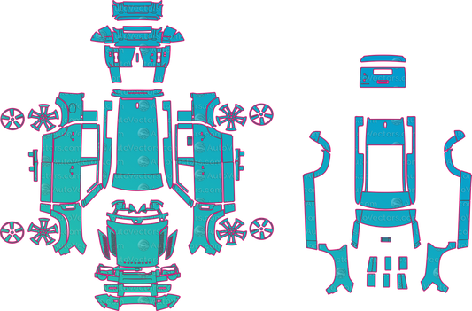 Land Rover Defender 110 L663 Adventure X-Dynamic SE (From 2026) SUV – pre-cut PPF pattern templates, instant digital download vector cut files (CDR, AI, PDF, SVG)
