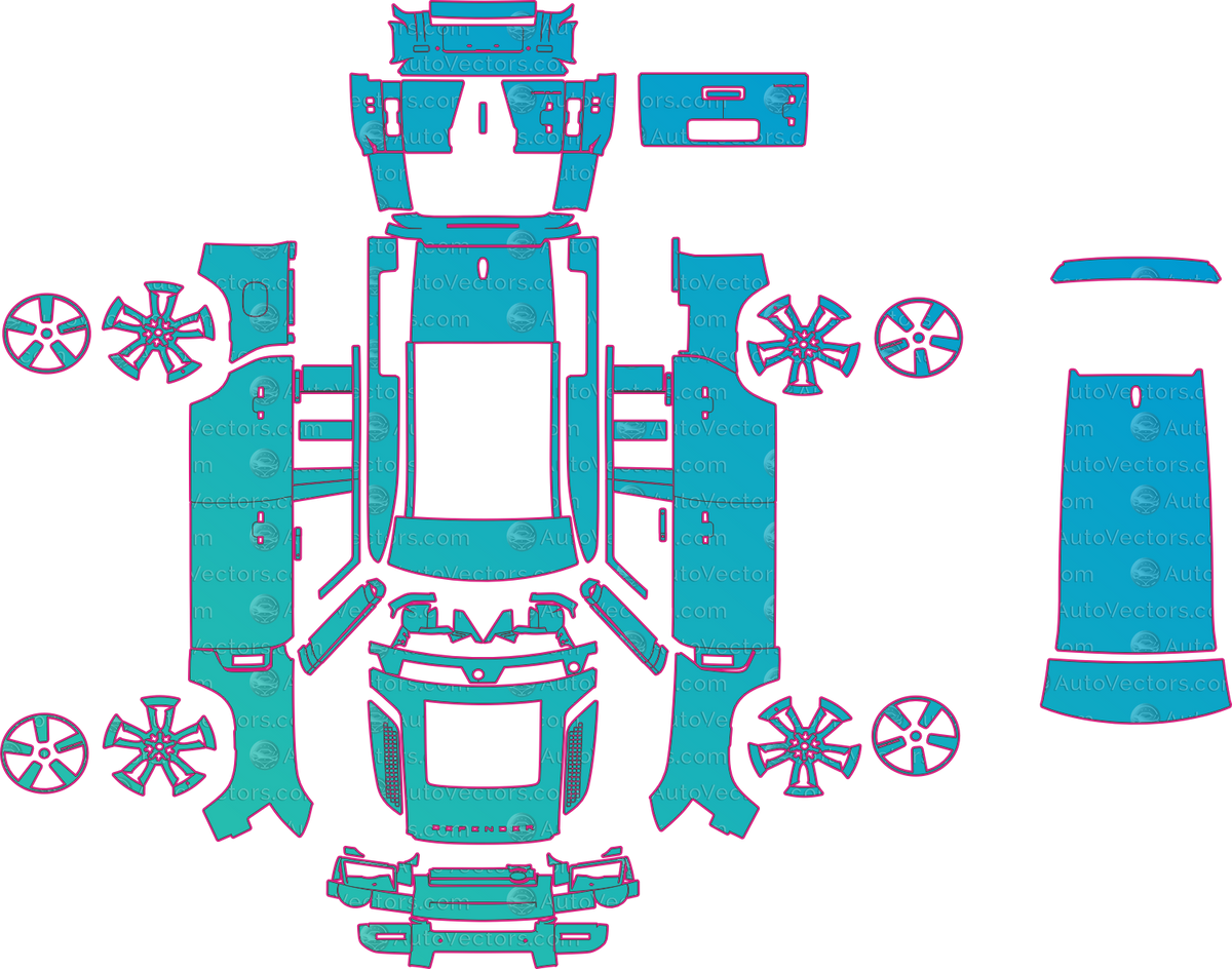 Land Rover Defender 110 L663 Explorer Pack S (From 2026) SUV – pre-cut PPF pattern templates, instant digital download vector cut files (CDR, AI, PDF, SVG)
