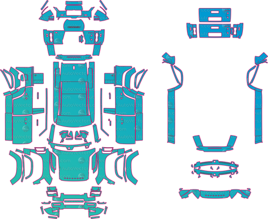 Land Rover Defender 110 L663 Octa (From 2025) SUV – pre-cut PPF pattern templates, instant digital download vector cut files (CDR, AI, PDF, SVG)