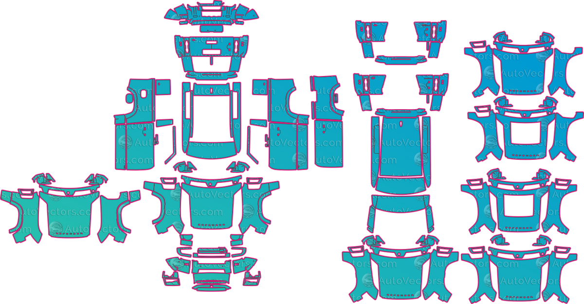 Land Rover Defender 90 L663 V8 (From 2024) SUV – pre-cut PPF pattern templates, instant digital download vector cut files (CDR, AI, PDF, SVG)