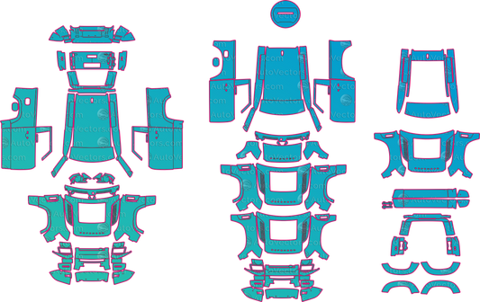 Land Rover Defender 90 L663 X-Dynamic (From 2026) SUV – pre-cut PPF pattern templates, instant digital download vector cut files (CDR, AI, PDF, SVG)