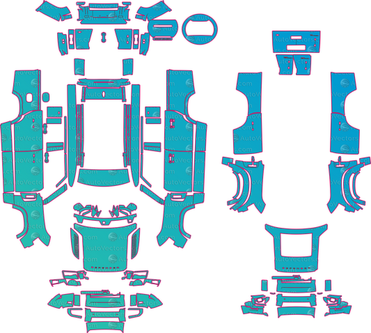Land Rover Defender Defender 130 L663 (From 2026) SUV – pre-cut PPF pattern templates, instant digital download vector cut files (CDR, AI, PDF, SVG)