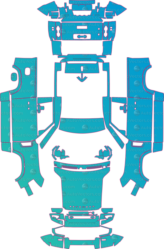 Land Rover Defender L663 X-Dynamic-X 90 (From 2020) SUV – pre-cut PPF pattern templates, instant digital download vector cut files (CDR, AI, PDF, SVG)