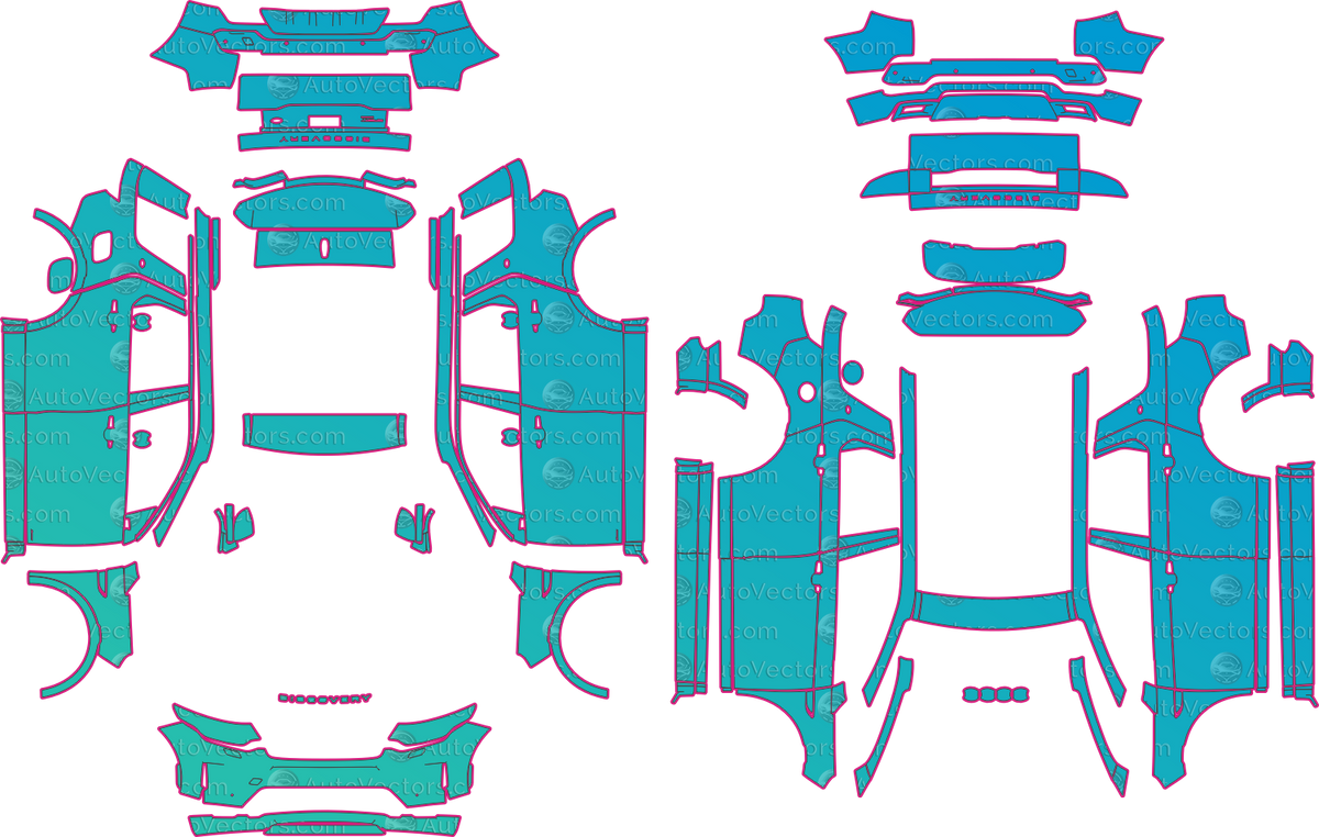 Land Rover Discovery Sport L550 Base (From 2020) SUV – pre-cut PPF pattern templates, instant digital download vector cut files (CDR, AI, PDF, SVG)